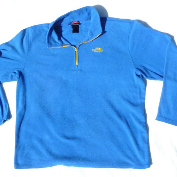 The North Face Blue Fleece Jacket Pullover Sweater XL / TG - Picture 1 of 5